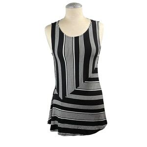 Cable & Gauge Black‎ and White Striped Blouse